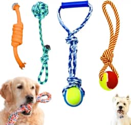 Kit 4 Brinquedo Pet Corda Mordedor Resistente Interativo Cachorro Forte