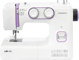 Máquina de Costura Doméstica Portátil Lanmax Bivolt 24 Pontos Servo Motor 100w de Potência Costura em Jeans Iluminação LED Passador de Linha Automático Retrocesso Estrutura Interna em Metal