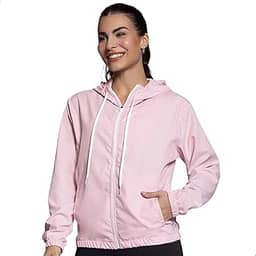 Jaqueta Corta Vento Feminina Impermeável Capuz Bolso Selene