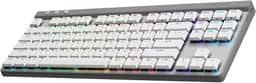 Teclado Mecânico Gamer Sem Fio Logitech G515 com Design TKL,Tecnologia LIGHTSPEED, RGB LIGHTSYNC, Conexão USB ou Bluetooth, Switch GL Brown Tactile e Bateria Recarregável - Branco