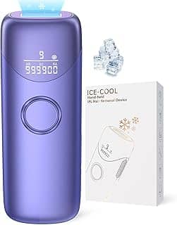 Ubroo Depilação A Laser Com Resfriamento 5°C, Dispositivo De Ipl Indolor, 3 Em 1, Máquina Doméstica Para Mulheres E Homens, Depilador Permanente Por Eletrólise No Rosto Corpo (Roxo)