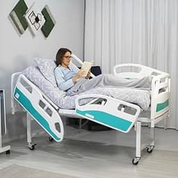 Cama Hospitalar Motorizada 4 Movimentos Elétricos Semi Luxo Altura Fixa Com Colchão, Articulada e Estrutura reforçada - Para Idosos Conforto e Segurança