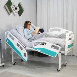 Cama Hospitalar Motorizada 4 Movimentos Elétricos Semi Luxo Altura Fixa Com Colchão, Articulada e Estrutura reforçada - Para Idosos Conforto e Segurança