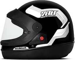 CAPACETE FECHADO PRO TORK SPORT MOTO 788 PRETO - BRANCO TAM. 56
