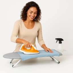 Tabua De Passar Roupa Portátil Dobrável Mesa Com Porta Ferro Retrátil