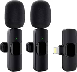 Microfone de Lapela Sem Fio Profissional – Alta Sensibilidade, Redução de Ruídos Tipo-C – Ideal para Podcast, YouTube, Influenciadores e TikTok