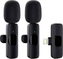 Microfone de Lapela Sem Fio Profissional – Alta Sensibilidade, Redução de Ruídos Tipo-C – Ideal para Podcast, YouTube, Influenciadores e TikTok