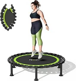 ZCMHAXJ Mini Trampolim Dobrável, 40', 440 Libras, Fitness para Adultos e Crianças