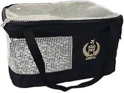São Pet Bolsa Aerial Para Transporte De Cães E Gatos Em Avião - 43 Cm X 32 Cm X 24 Cm - Preta