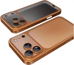 Capa Protetora Translúcida para iPhone 17 Pro Max – Modelo 2026 – Design Premium com Acabamento Fosco, Proteção Antiqueda, Bordas Reforçadas - Laranja
