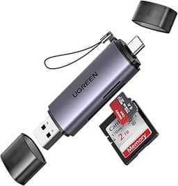 UGREEN Leitor de cartão Micro SD USB C USB 3.0 para adaptador de leitor de cartão de memória para SD SDHC SDXC MicroSD UHS-I compatível com iPhone 15/15 Pro/Pro Max Computador PC MacBook Air