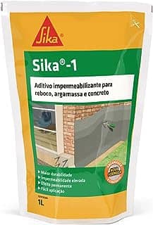 Sika- Aditivo impermeabilizante - Sika-1 amarelo, Rebocos internos e externos - Uso Fácil - Saco 1L