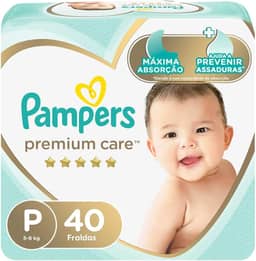 Fralda Pampers Premium Care Tamanho P 40 Unidades