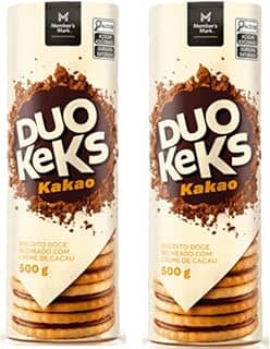 BISCOITO RECHEADO IMPORTADO - DUO KEKS BISCUIT KAKAO - 500G - KIT COM 2 UNIDADES
