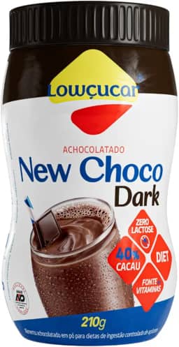 Lowcucar New Choco Dark - Pote 210G