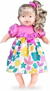 Boneca falante Bebê Thaily grande 50cm fala 30 Frases Angel Toys