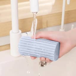 Esponja de espanador úmida e limpa, escova de limpeza de esponja, espanador para limpeza de persianas, vidro, ventilações, grades (cinza)