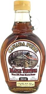 Canada Pure Maple Topping, Xarope de Bordo Natural 15%, 250ml, Sem Conservantes