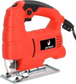 Victool Serra tico tico 800W com 6 Velocidades variáveis, Ângulo de inclinação 45°, 10 Peças de lâminas, Motor de cobre puro, Corte de madeira, metal e plástico