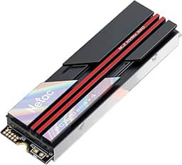 Netac SSD SSD M.2 2280 PCIe 4.0 NVMe de 2 TB interno com dissipador de calor, velocidade de cache SLC de até 7.000 MB/s Alto desempenho para PCs desktop, funciona com PS5, controle de calor fácil de