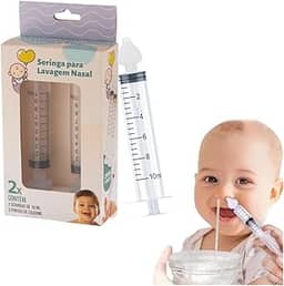 Seringa 10ml Para Lavagem Nasal Kit Com 2 unidades Premium