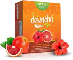 Desinchá Chá Sabores Laranja Moro + Hibisco - 30 Saches