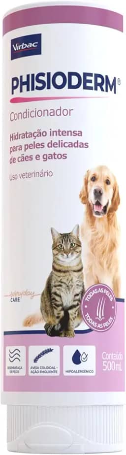 Virbac Phisioderm Condicionador para Cães e Gatos 500 mL