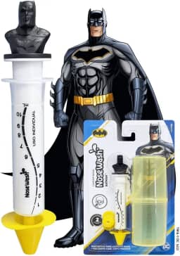 Seringa de Lavagem Nasal Para Bebês e Crianças + Copo Medidor NoseWash (Batman)