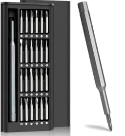Kit Conjunto de Chave de Fenda 24 em 1 com Estojo Magnético Precisão Ideal para Reparos em Celulares, Notebooks, Relógios e Eletrônicos em Geral Premium