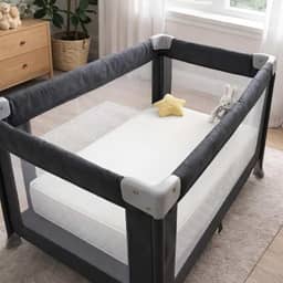 Colchão para Berço Chiqueirinho Lino Bebê Plus 100cm x 70cm x 10cm - Um Lado Impermeável