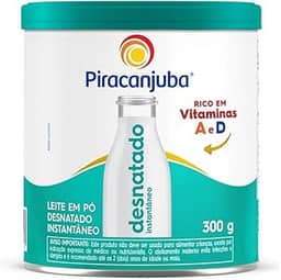 Leite em Pó Desnatado Instantâneo Piracanjuba Lata 300g