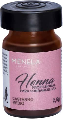 Menela Kit Henna Para Sobrancelhas 2,5g Castanho Médio