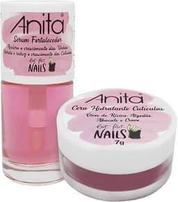 Fortalecedor de Unhas Anita - Kit Tratamento Completo: Base, Sérum e Cera Hidratante - Resistência e Crescimento Acelerado