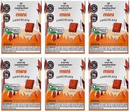 Kit 6X: Leite Vegetal Mini Chocolate Orgânico A Tal da Castanha 200ml