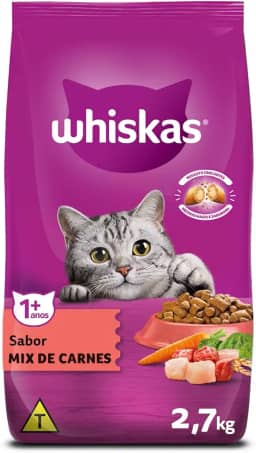 whiskas Ração Whiskas Para Gatos Adultos Castrados Sabor Carne - 10,1Kg