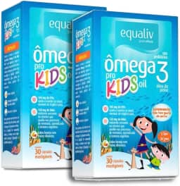 Kit 2 Equaliv Ômega 3 Kids 30 Cápsulas Ômega EPA DHA Mastigavel