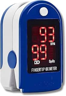 Oxímetro De Pulso Digital Medidor de Saturação de Oxigênio no Sangue, Pulsação e Frequência Cardíaca com Tela LED Portátil Necessita Pilhas Premium [Valuance]