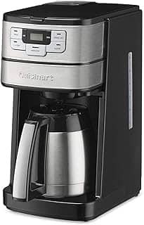 Cuisinart Cafeteira de 10 xícaras de moagem automática DGB-450, preta/prata