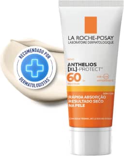 La Roche-Posay Protetor Solar Facial FPS 60 Gel Creme Oil-Free com Ação Hidratante e Antioxidante UVA/UVB para Peles Oleosas Sem Cor, Anthelios XL Protect 40g