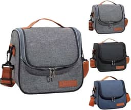 Bolsa Térmica Lancheira Marmita Sacola Para Academia Trabalho Escola e Passeios Alça Removivel (Cinza)