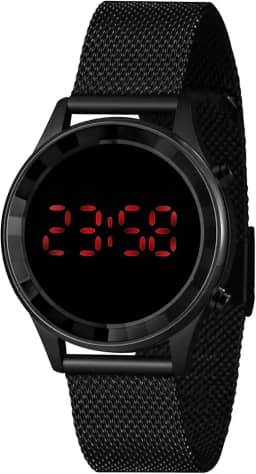 Relógio Feminino Lince Digital Preto LED Vermelho LDN4647L