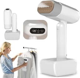 Dobrável vaporizador de roupas, 5 níveis de vapor, passagem a seco, Visor LED, Reservatório de água de 330 ml, Desligamento automático sem operação, Cabo de alimentação de 2 m ferro a vaporde(220V)