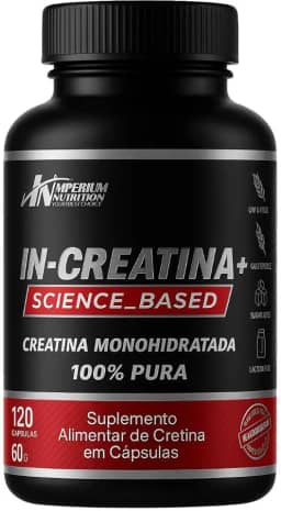 CREATINA 120 CÁPSULAS MONOHIDRATADA - IN-CREATINA+ EM CÁPSULAS DA IMPERIUM NUTRITION PARA HOMENS E MULHERES