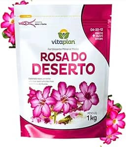 Fertilizante Adubo Rosa Deserto 1kg Floração Para Plantas Flores Sempre Bem Nutridas