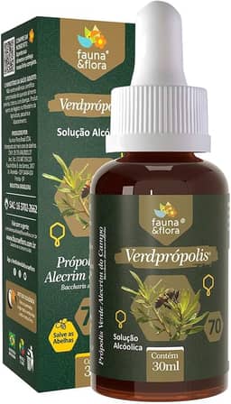 Própolis Verde Extrato 70% Natural Puro Concentrado Forte Alecrim do Campo Imunidade 30 ml Sem Cera