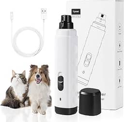 kailund Moedor de unhas silencioso para cães grandes, recarregável de 2 velocidades, com 3 portas de moagem, moedor elétrico de unhas para cães, gatos e patas