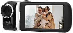 Câmera de Vídeo, Filmadora Digital 48MP 2.7K HD Zoom Digital de 18X Gravação de Vídeo Com Tela Sensível Ao Toque de 3 Polegadas e Rotação de 180 ° Câmera DV Infravermelha de