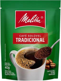Café Solúvel Granulado Tradicional Melitta Sachê 40g