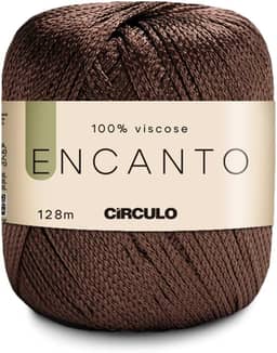 Linha Fio Encanto Chocolate Para Croche/Trico 128m Circulo 100% Viscose