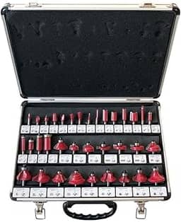 Fresa Para Tupia 6mm Maleta De Alumínio Com 35 Fresas Charbs